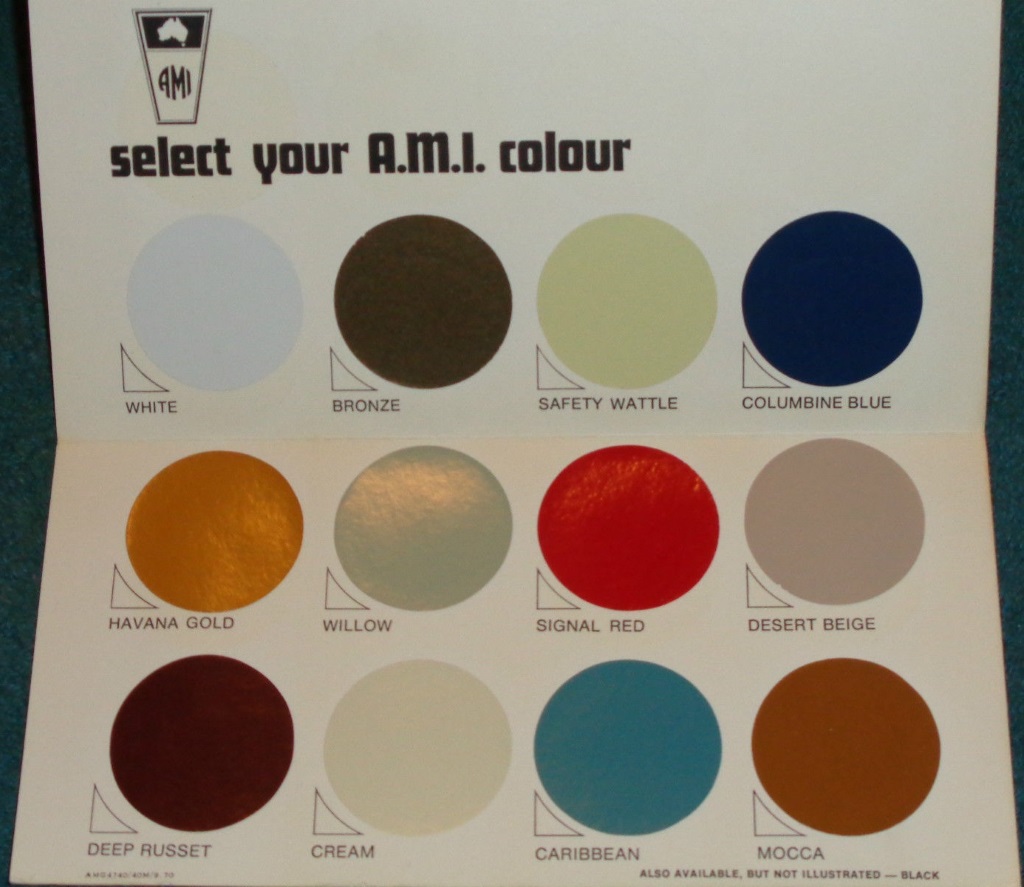1971 AMI Colour Guide